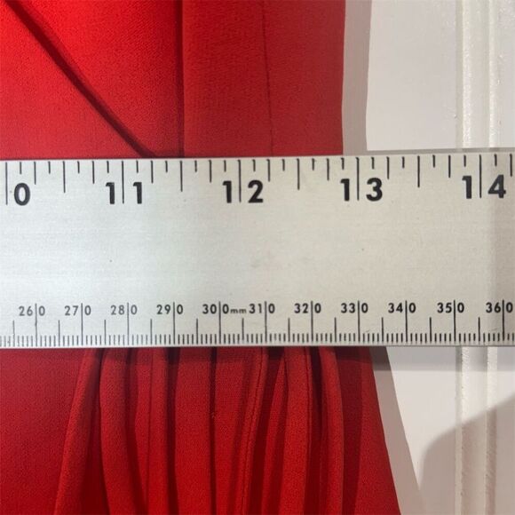 Alice + Olivia Red Flutter Sleeve Wrap Dress Size 4 Fit & Flare Lined Party Mini - Picture 4 of 8